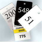 Plastic Cloakroom Tags